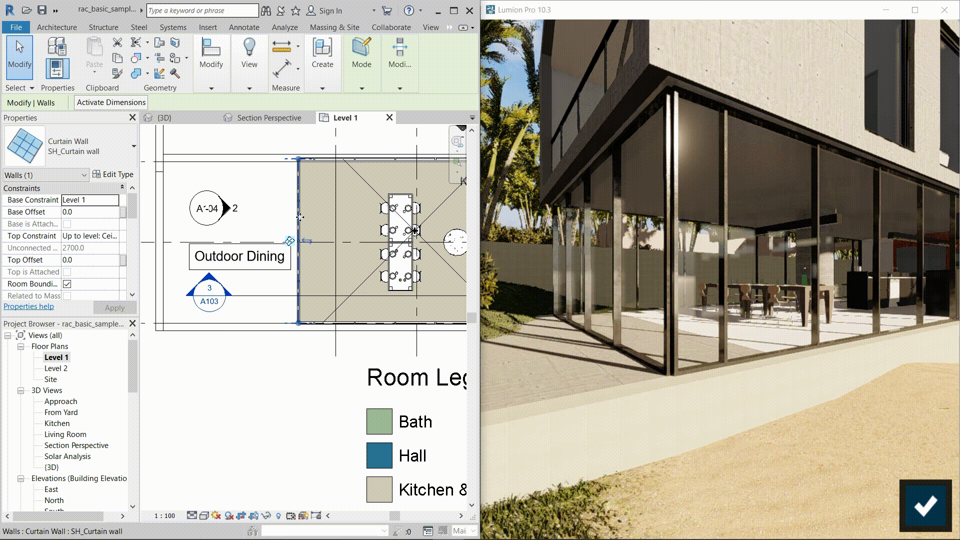 Real-time rendering with Lumion LiveSync for Revit