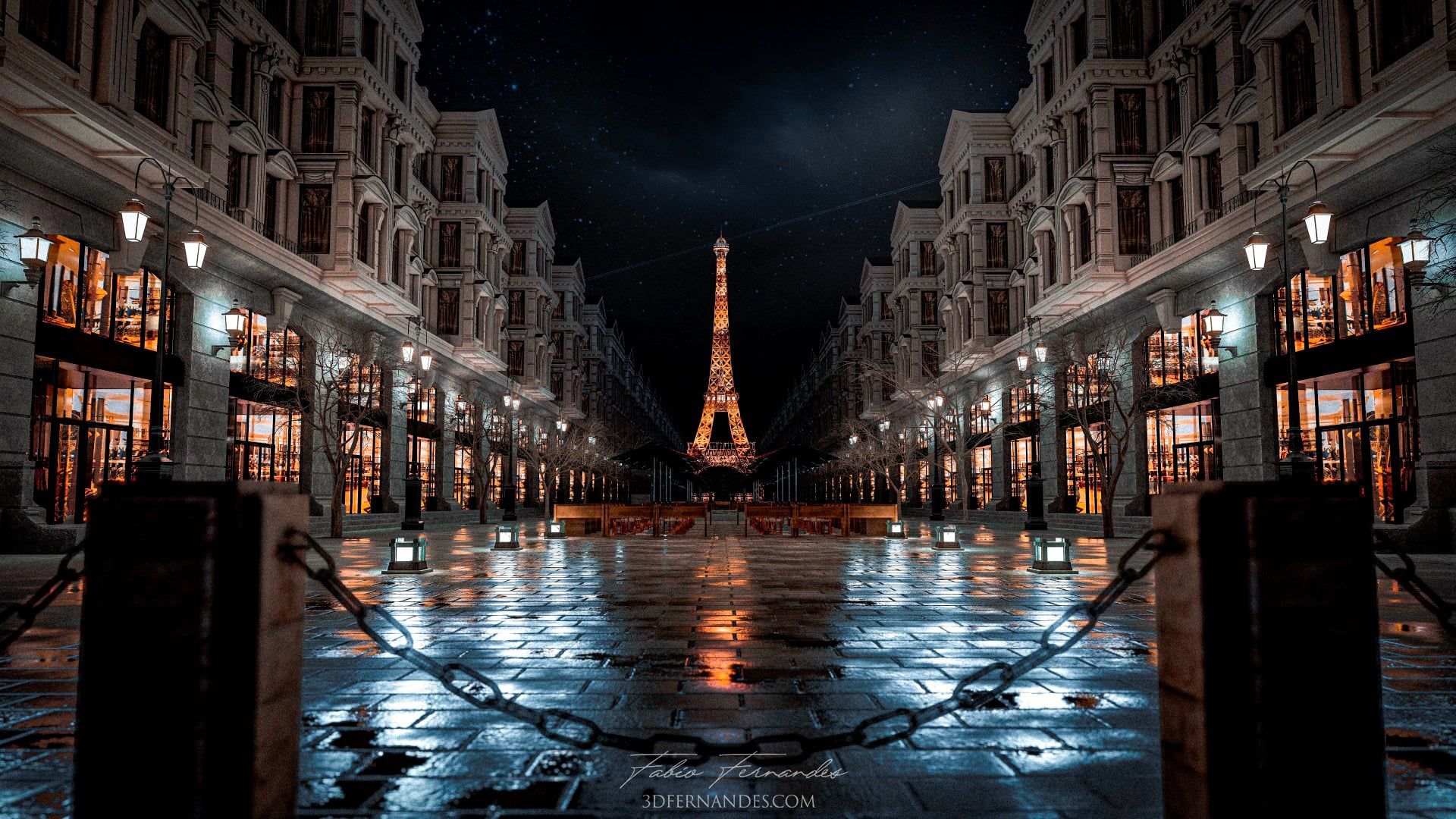 Parisian street, rendered in Lumion 11 by 3D Fernandes.